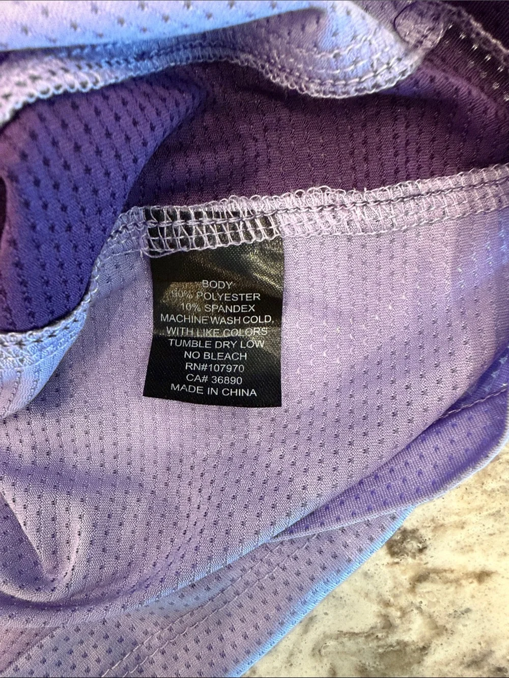 Kerrits Lilac and Deep Purple Short Sleeve Zip-Front Active Top